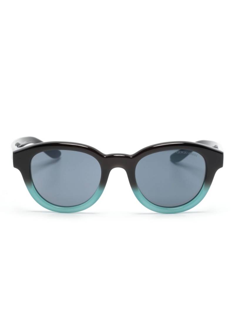 Giorgio Armani gradient round-frame sunglasses - Blue von Giorgio Armani