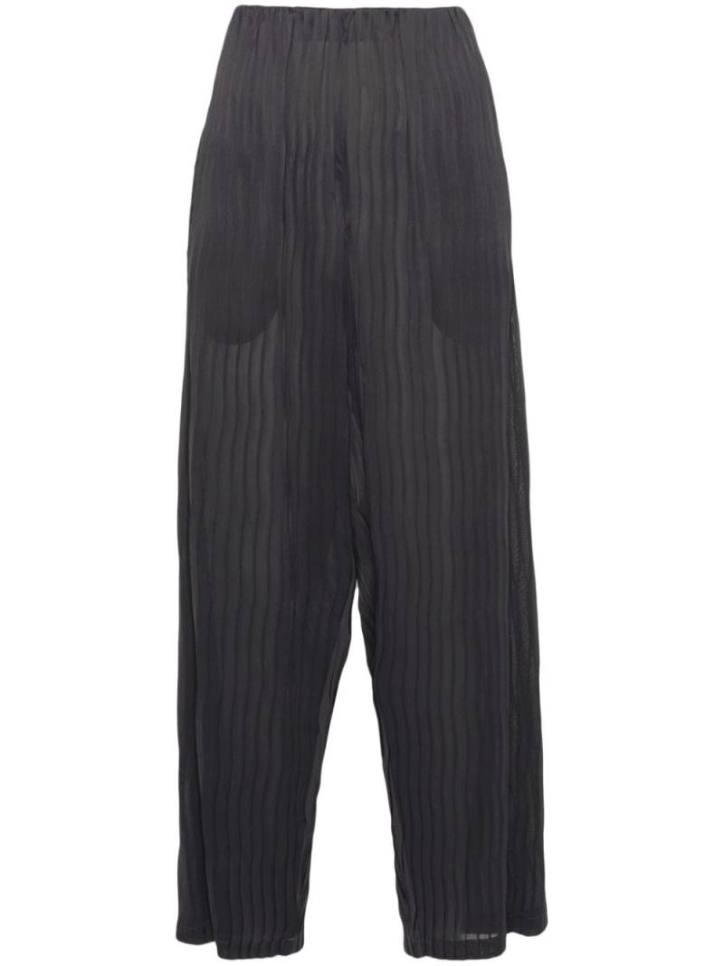 Giorgio Armani high-waist pleated tapered trousers - Grey von Giorgio Armani