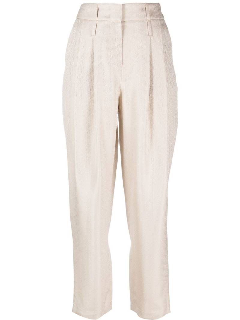 Giorgio Armani high-waisted tailored trousers - Neutrals von Giorgio Armani