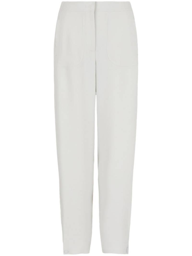 Giorgio Armani high-waisted tapered trousers - White von Giorgio Armani