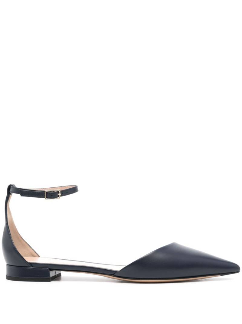 Giorgio Armani leather ballet flats - Blue von Giorgio Armani