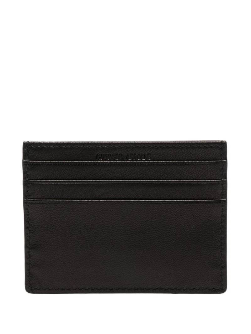 Giorgio Armani leather cardholder - Black von Giorgio Armani