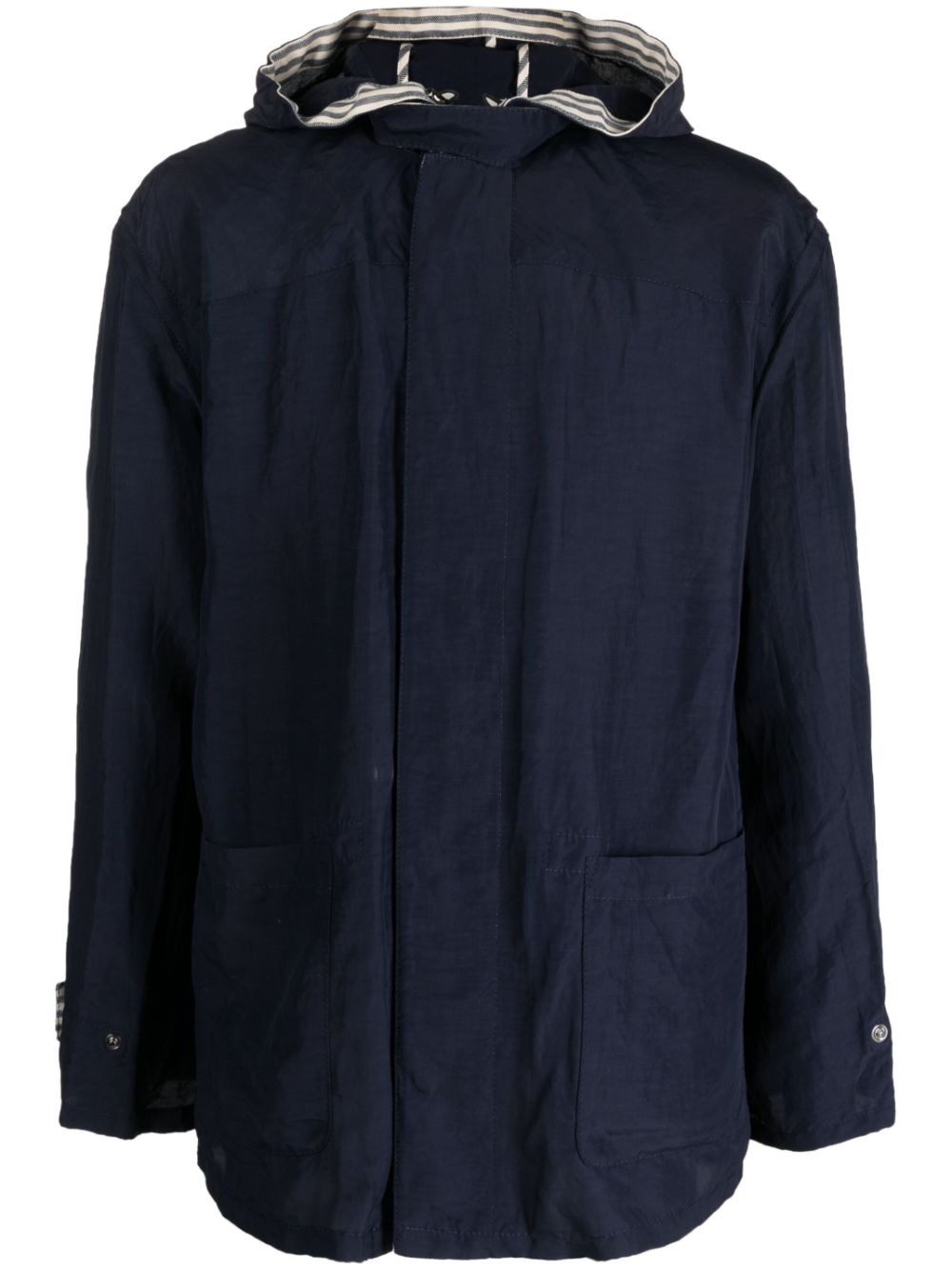 Giorgio Armani lightweight hooded jacket - Blue von Giorgio Armani