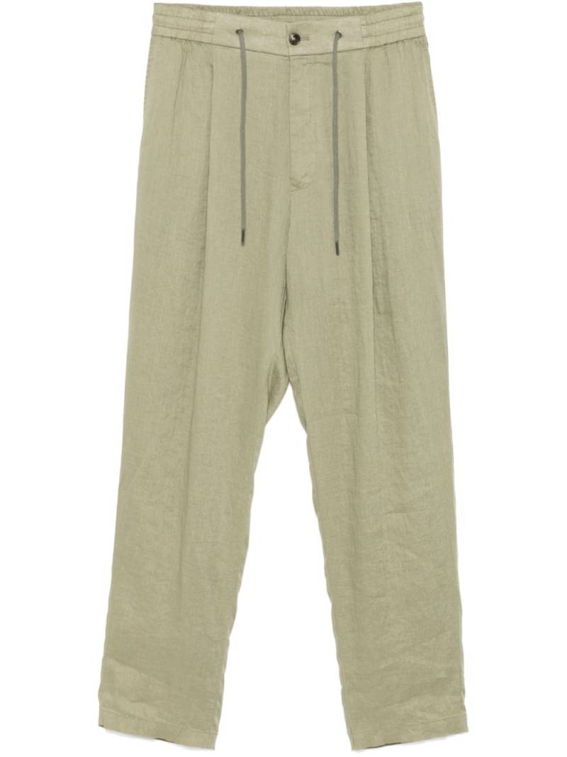 Giorgio Armani linen trousers - Green von Giorgio Armani