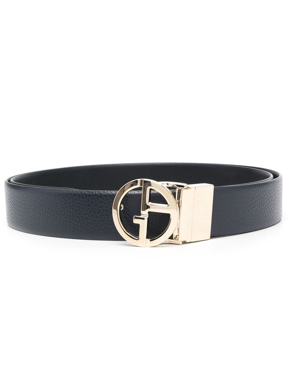 Giorgio Armani logo-buckle leather belt - Blue von Giorgio Armani