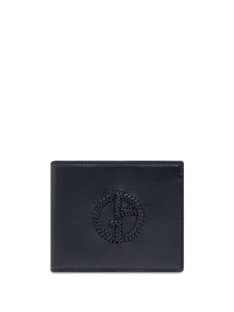 Giorgio Armani logo engraved wallet - Blue von Giorgio Armani