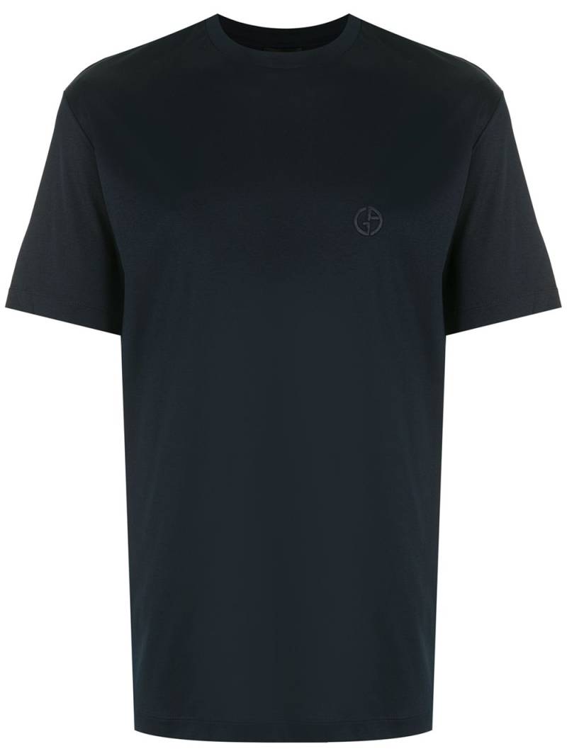 Giorgio Armani logo-print cotton T-shirt - Black von Giorgio Armani