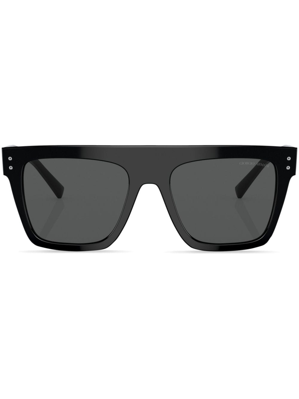 Giorgio Armani logo-print square-frame sunglasses - Black von Giorgio Armani