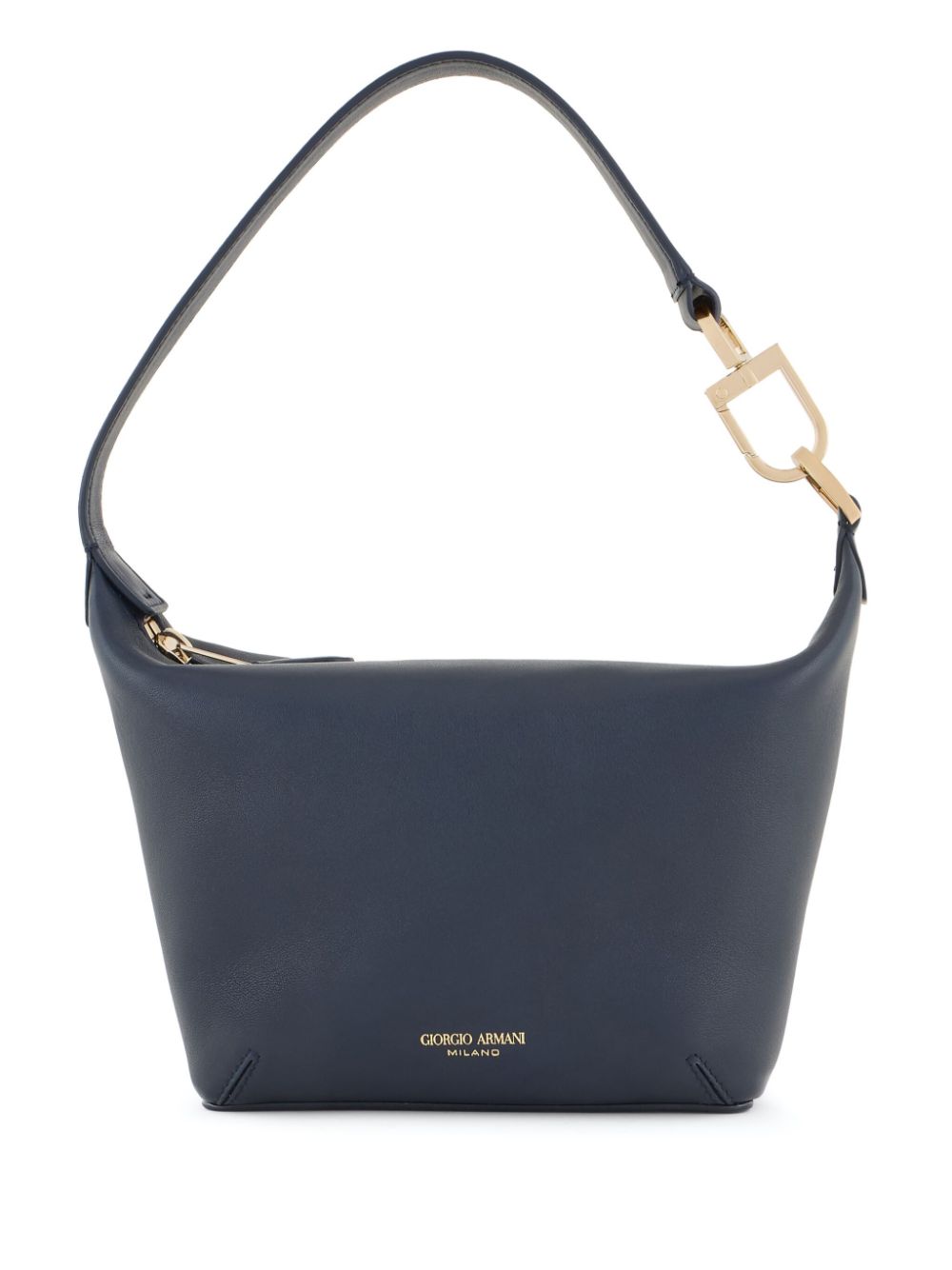 Giorgio Armani logo-stamp leather shoulder bag - Blue von Giorgio Armani