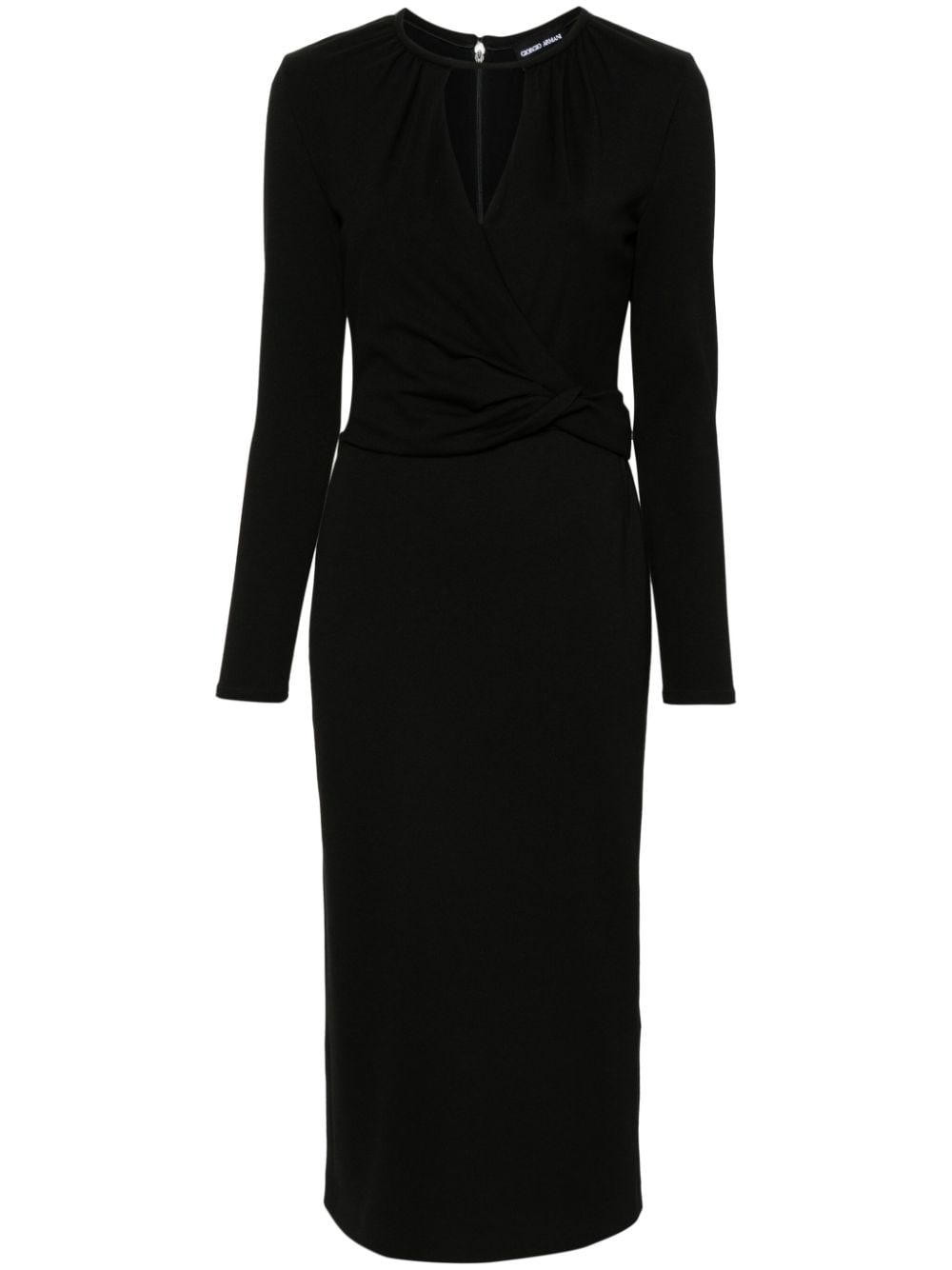 Giorgio Armani long-sleeve midi dress - Black von Giorgio Armani