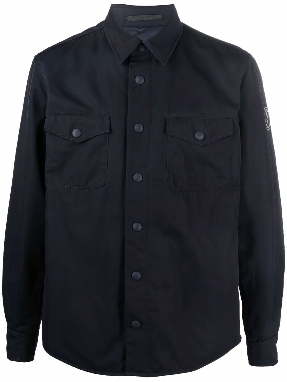 Giorgio Armani long-sleeved shirt jacket - Blue von Giorgio Armani