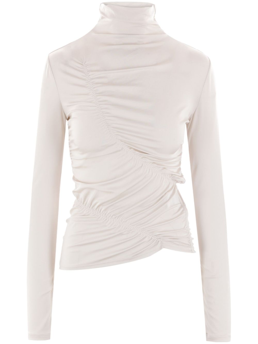 Giorgio Armani long-sleeved stretch-jersey top - White von Giorgio Armani