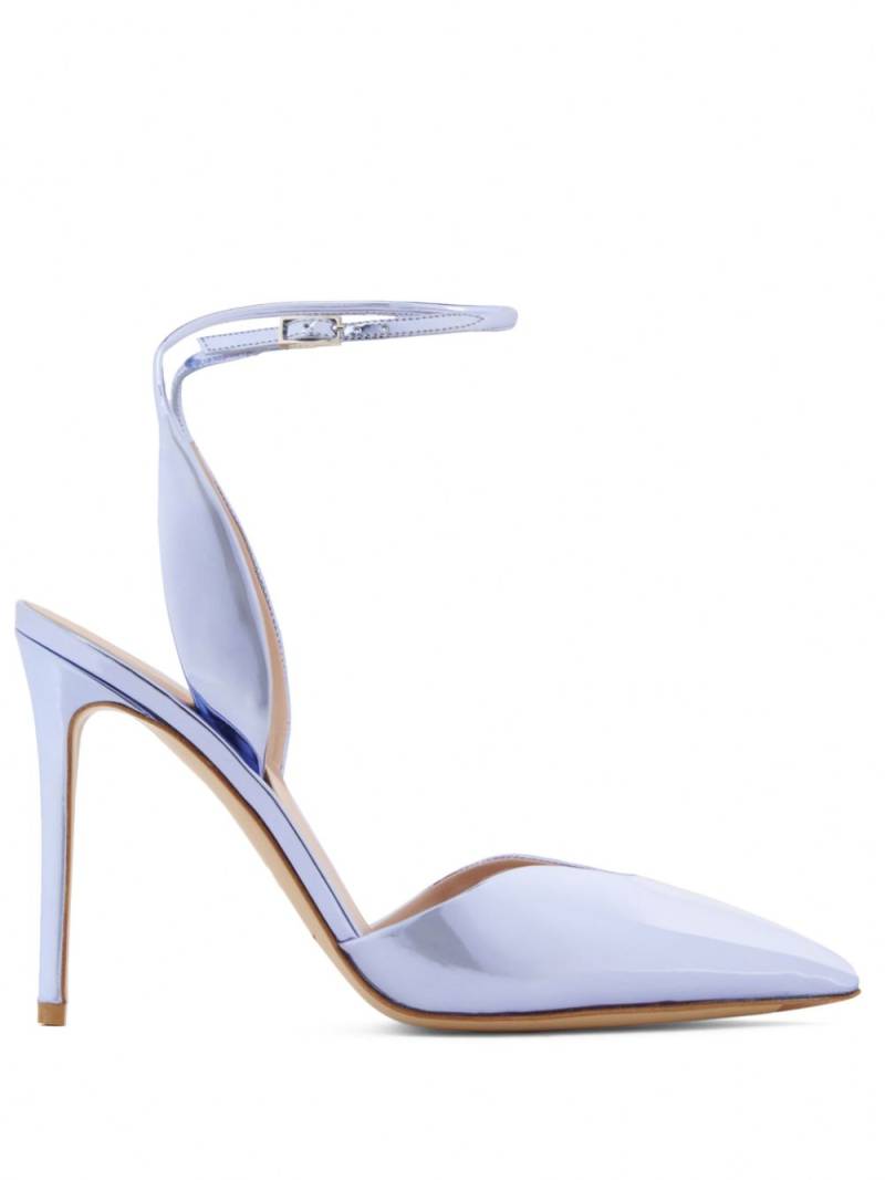 Giorgio Armani metallic-finish leather pumps - Blue von Giorgio Armani