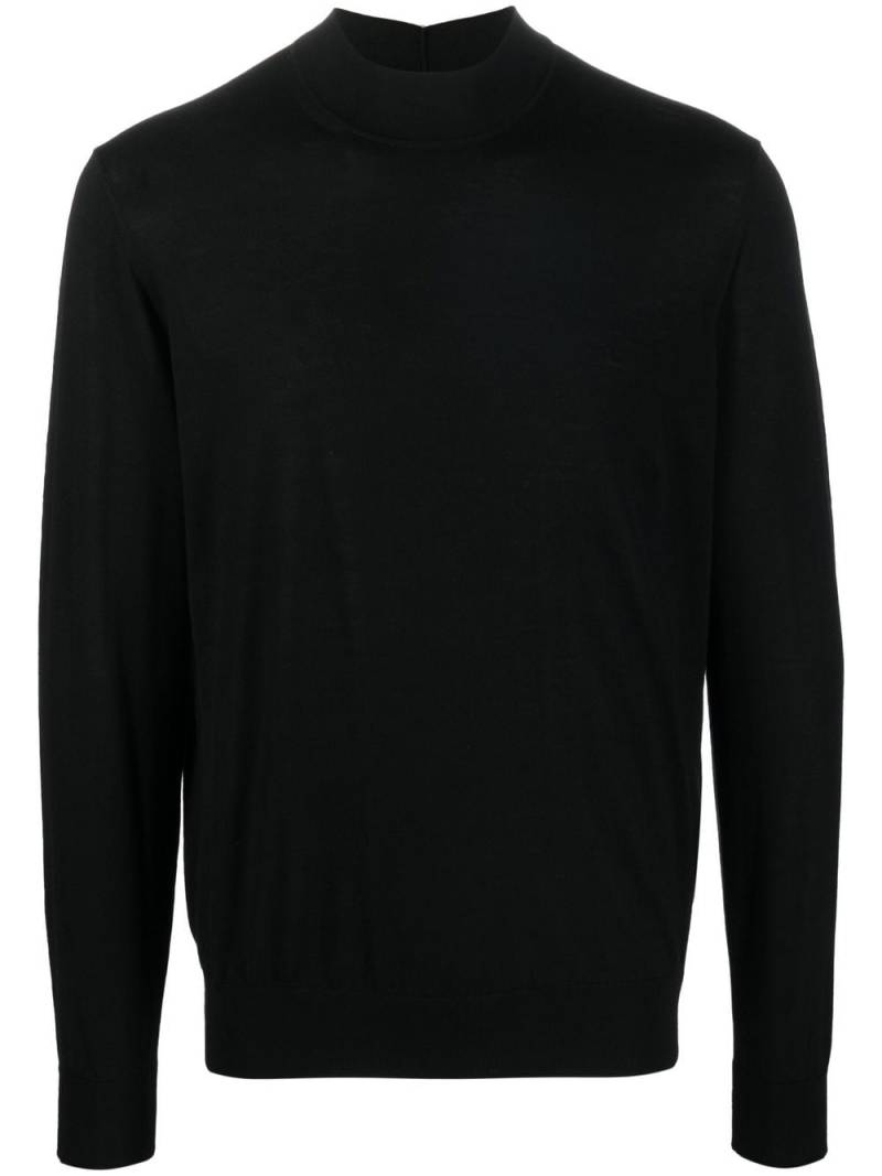 Giorgio Armani mock-neck virgin wool jumper - Black von Giorgio Armani