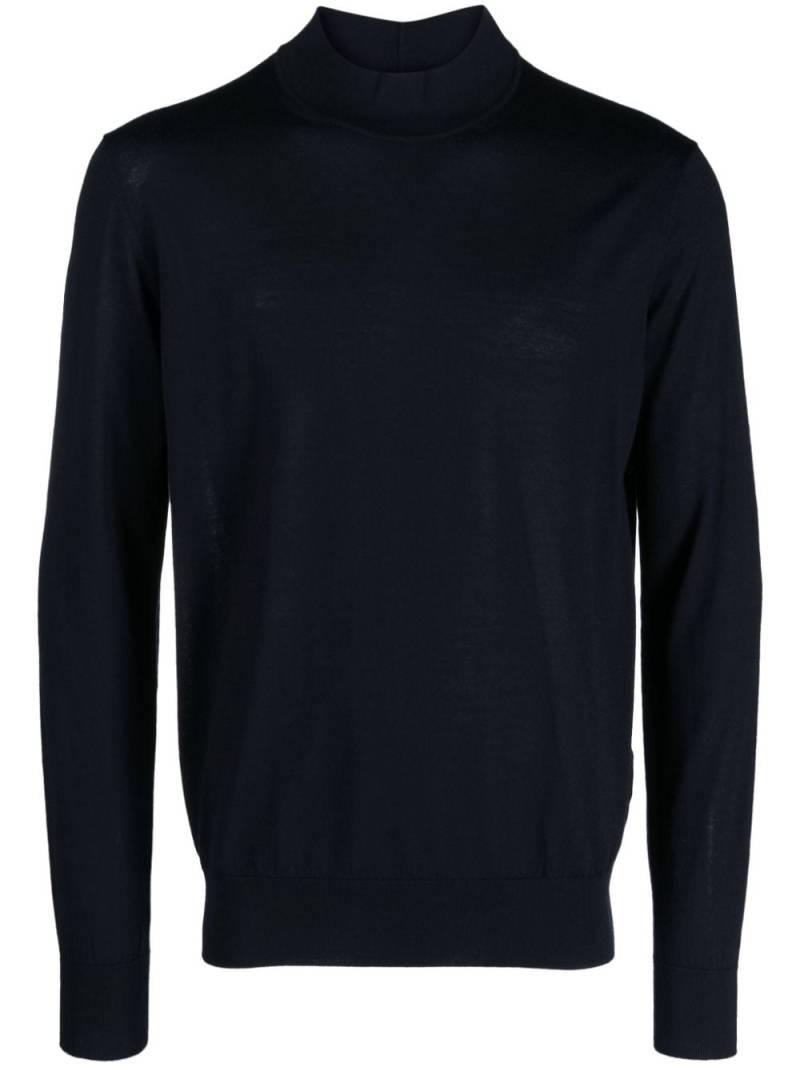 Giorgio Armani mock-neck virgin wool jumper - Blue von Giorgio Armani