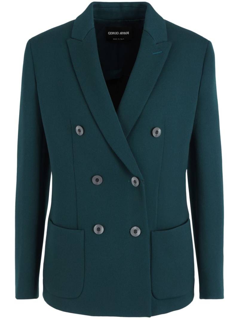 Giorgio Armani notched-lapels double-breasted blazer - Green von Giorgio Armani