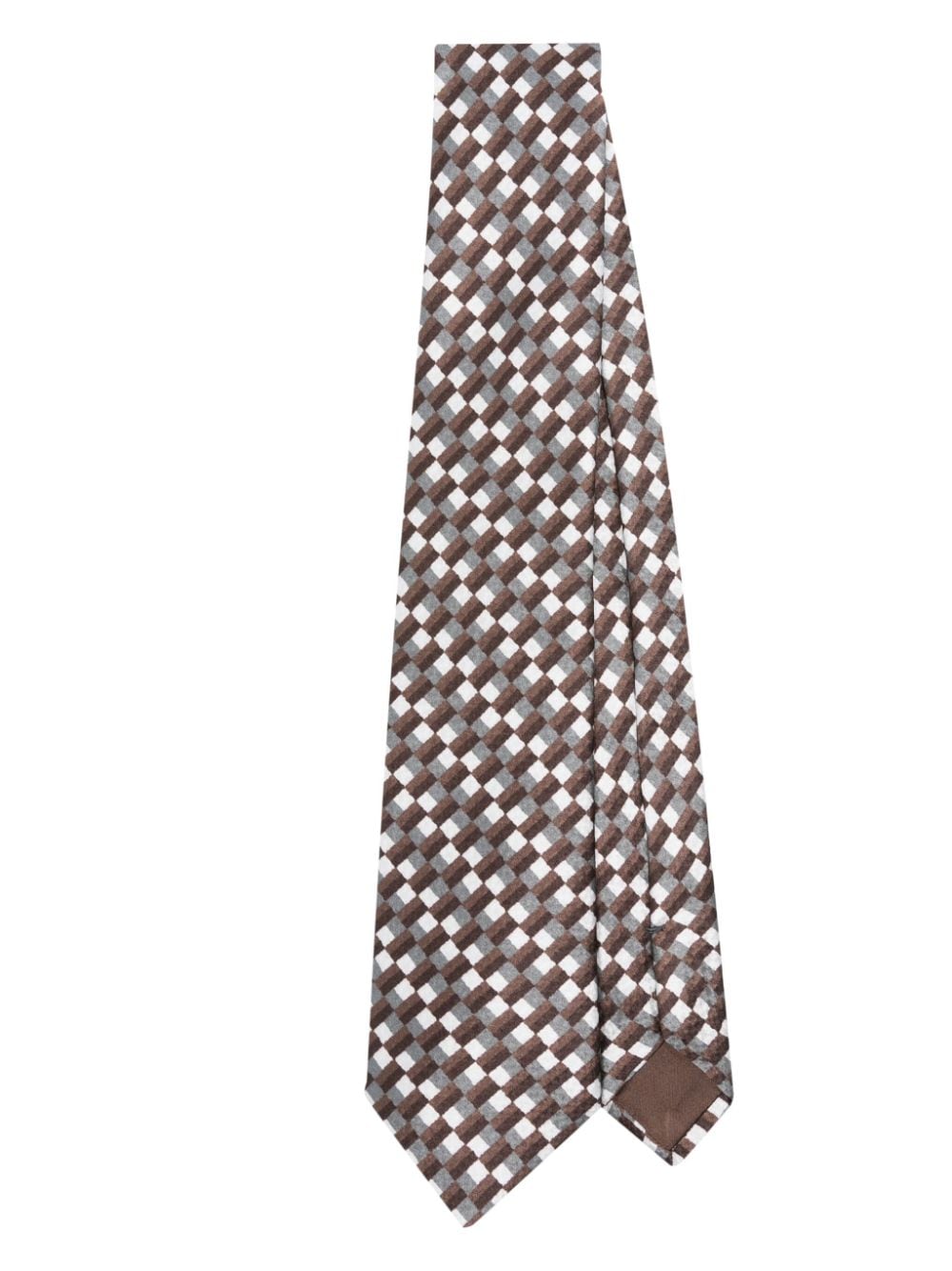 Giorgio Armani pattern-jacquard tie - Brown von Giorgio Armani