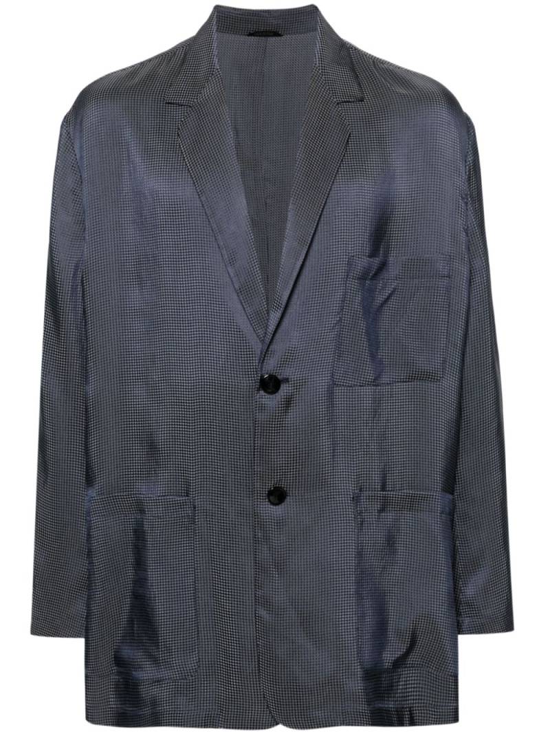 Giorgio Armani patterned-jacquard shirt jacket - Blue von Giorgio Armani