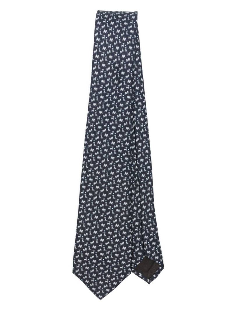 Giorgio Armani patterned-jacquard tie - Black von Giorgio Armani