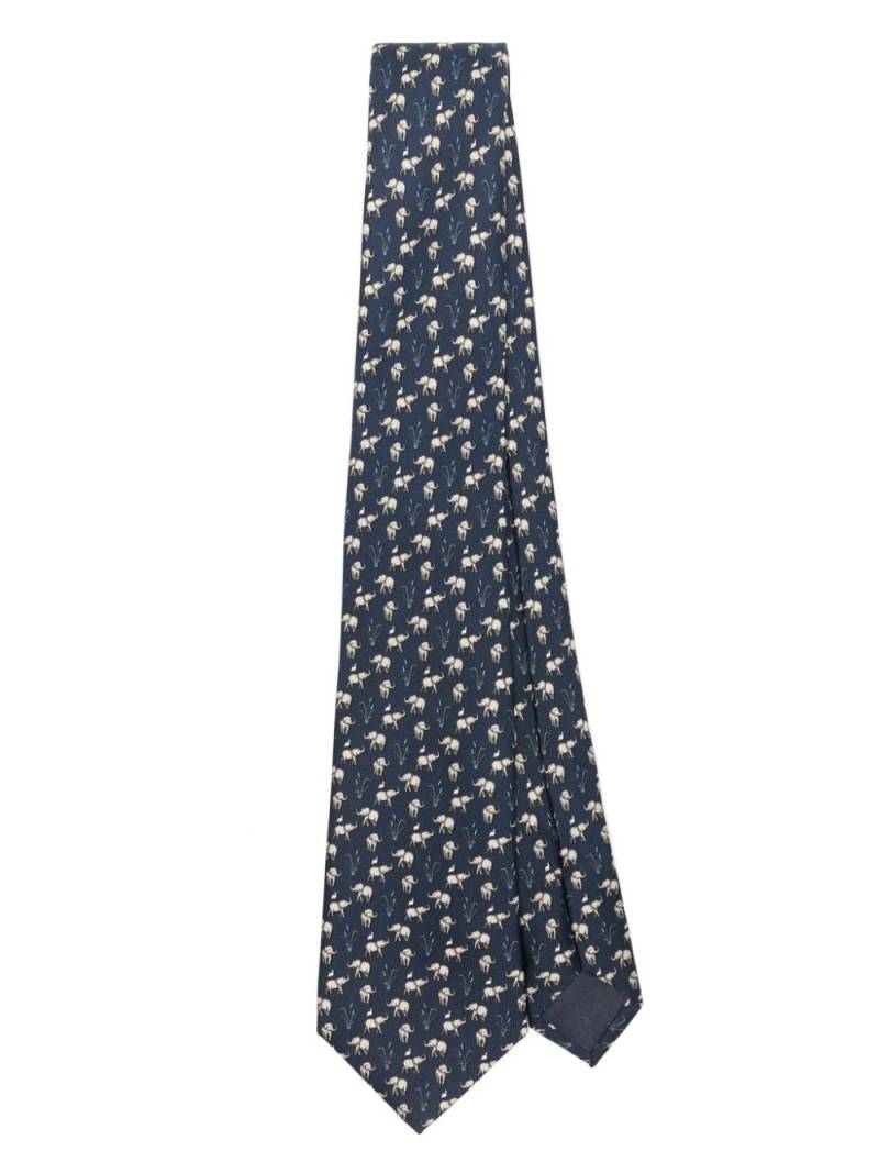 Giorgio Armani patterned-jacquard tie - Blue von Giorgio Armani