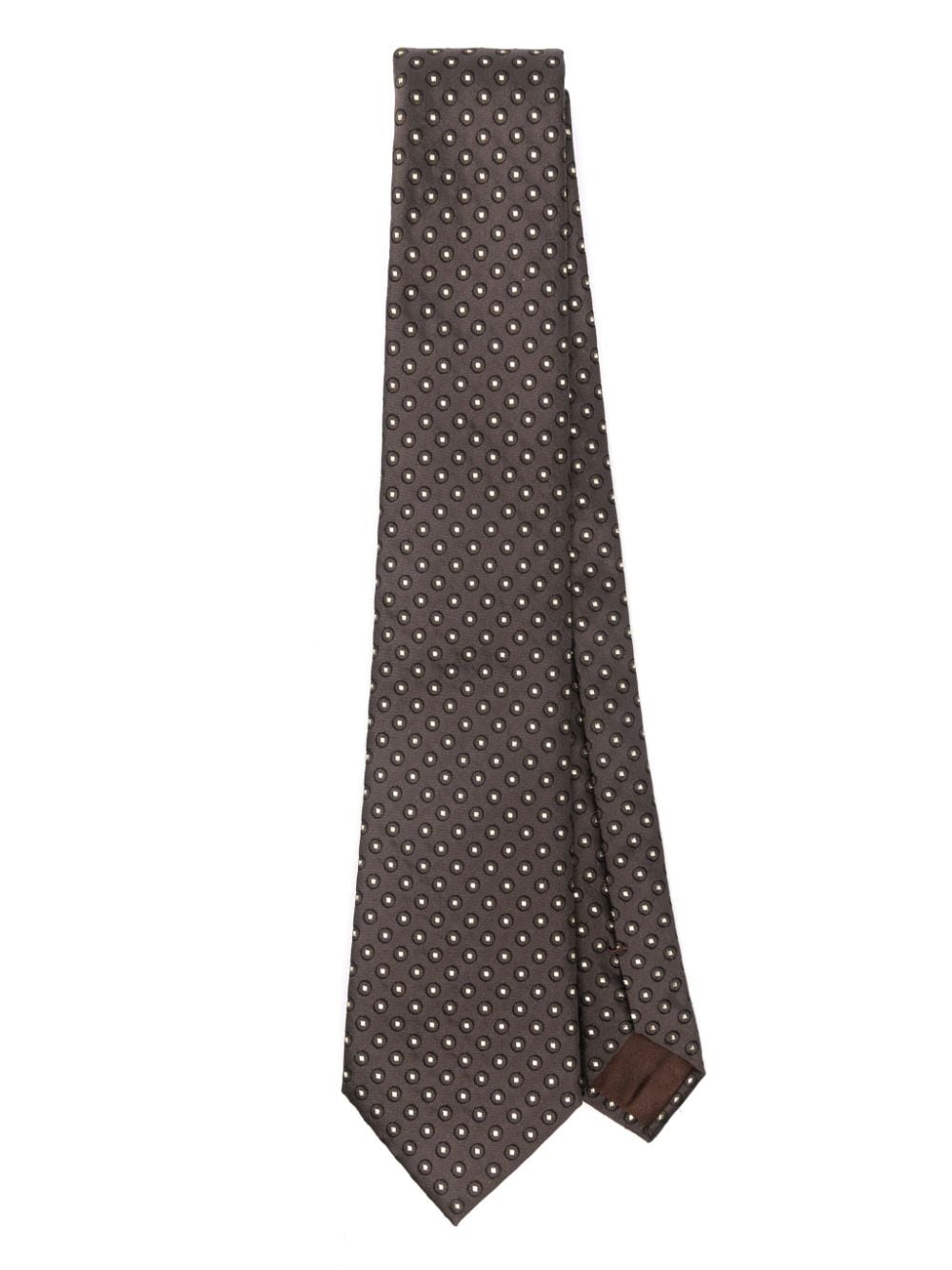 Giorgio Armani patterned-jacquard tie - Brown von Giorgio Armani
