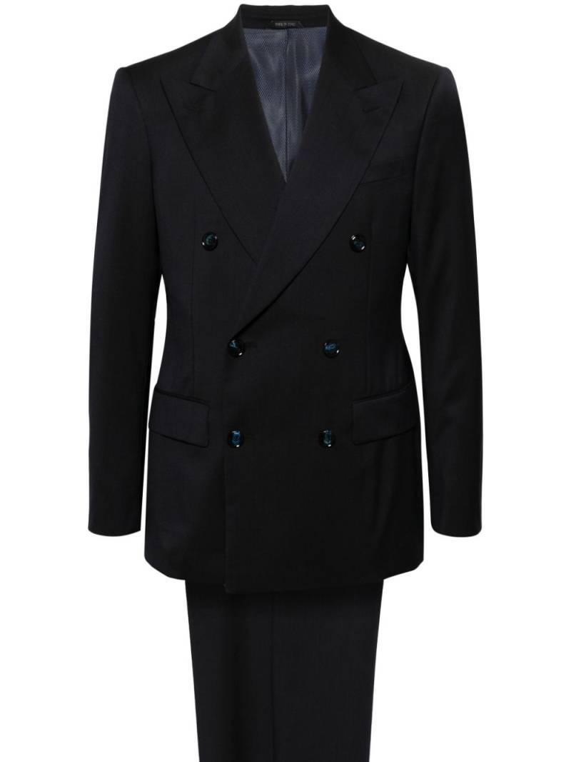 Giorgio Armani peak-lapel double-breasted suit - Blue von Giorgio Armani