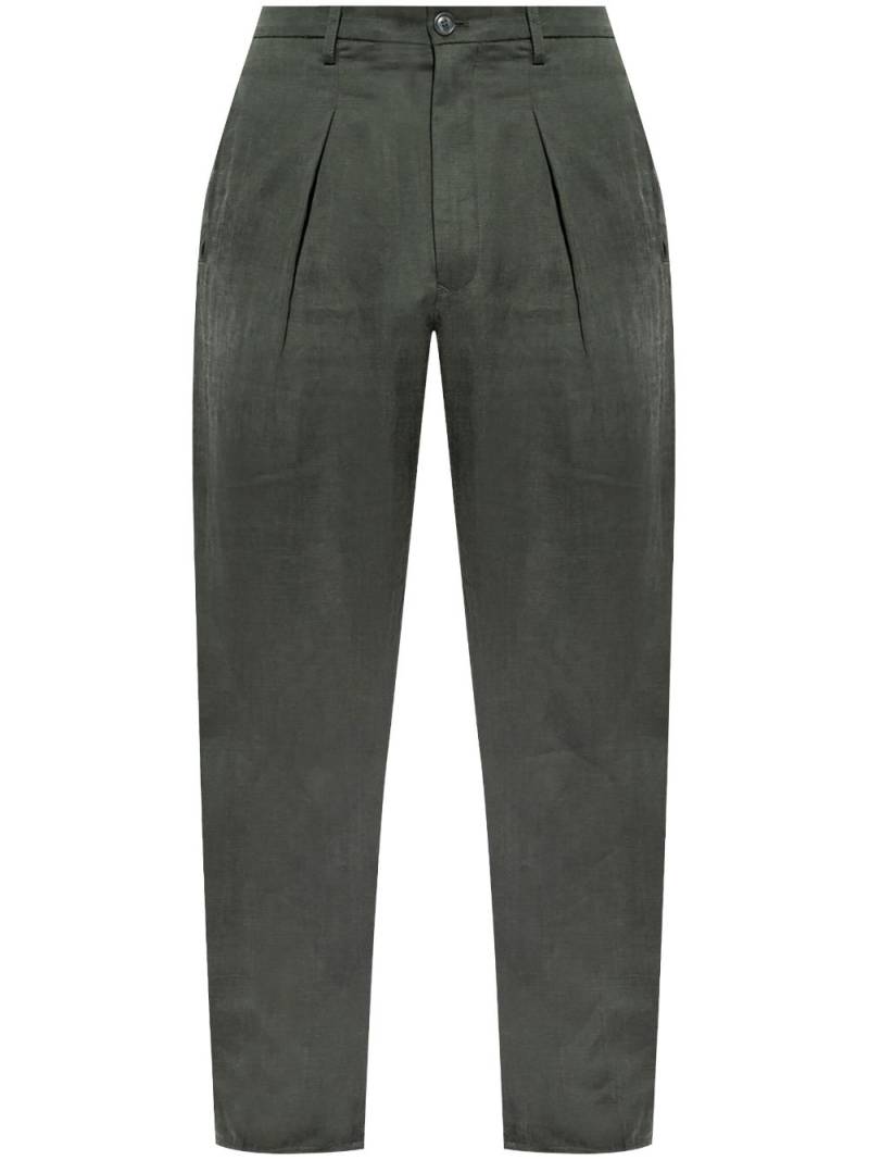 Giorgio Armani pleat-detail trousers - Green von Giorgio Armani