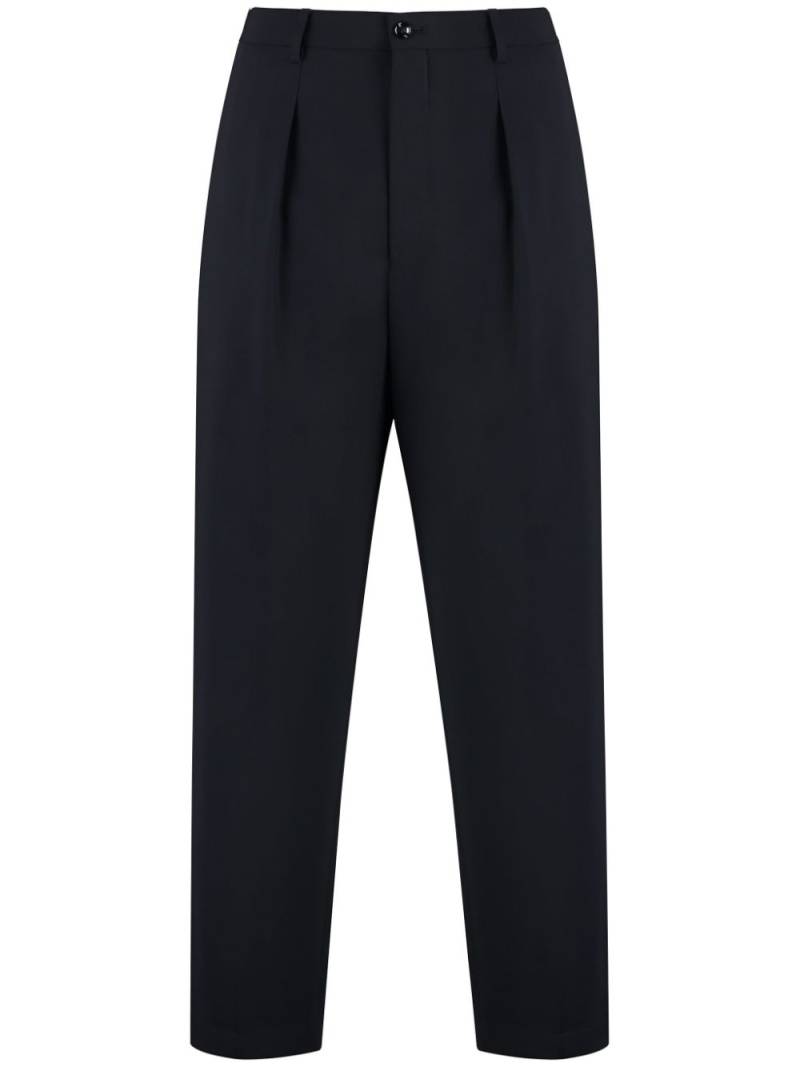 Giorgio Armani pleat-detailing tapered trousers - Black von Giorgio Armani