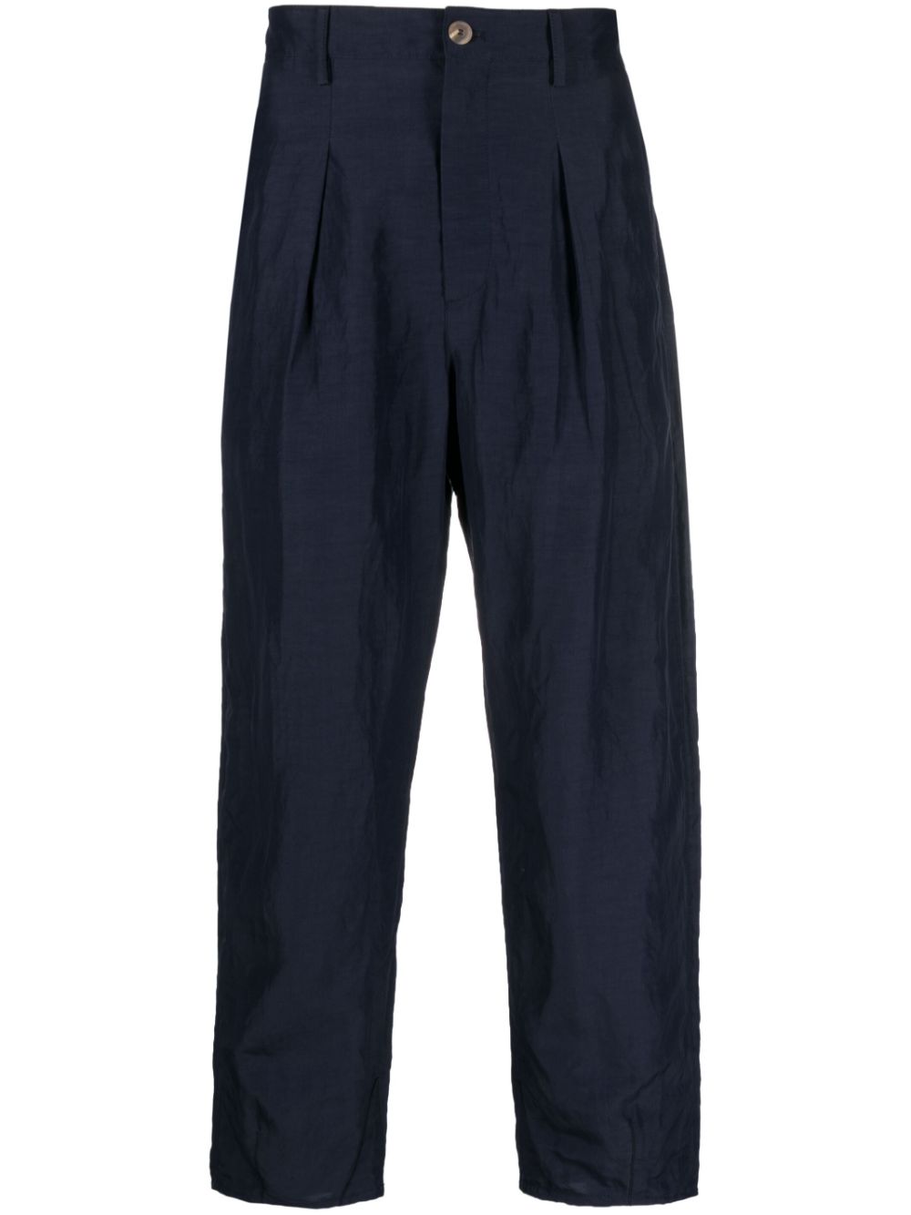 Giorgio Armani pleated wide-leg trousers - Blue von Giorgio Armani