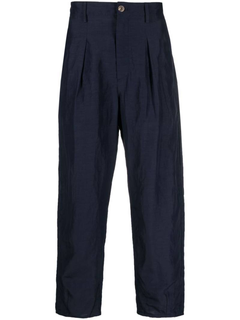 Giorgio Armani pleated wide-leg trousers - Blue von Giorgio Armani