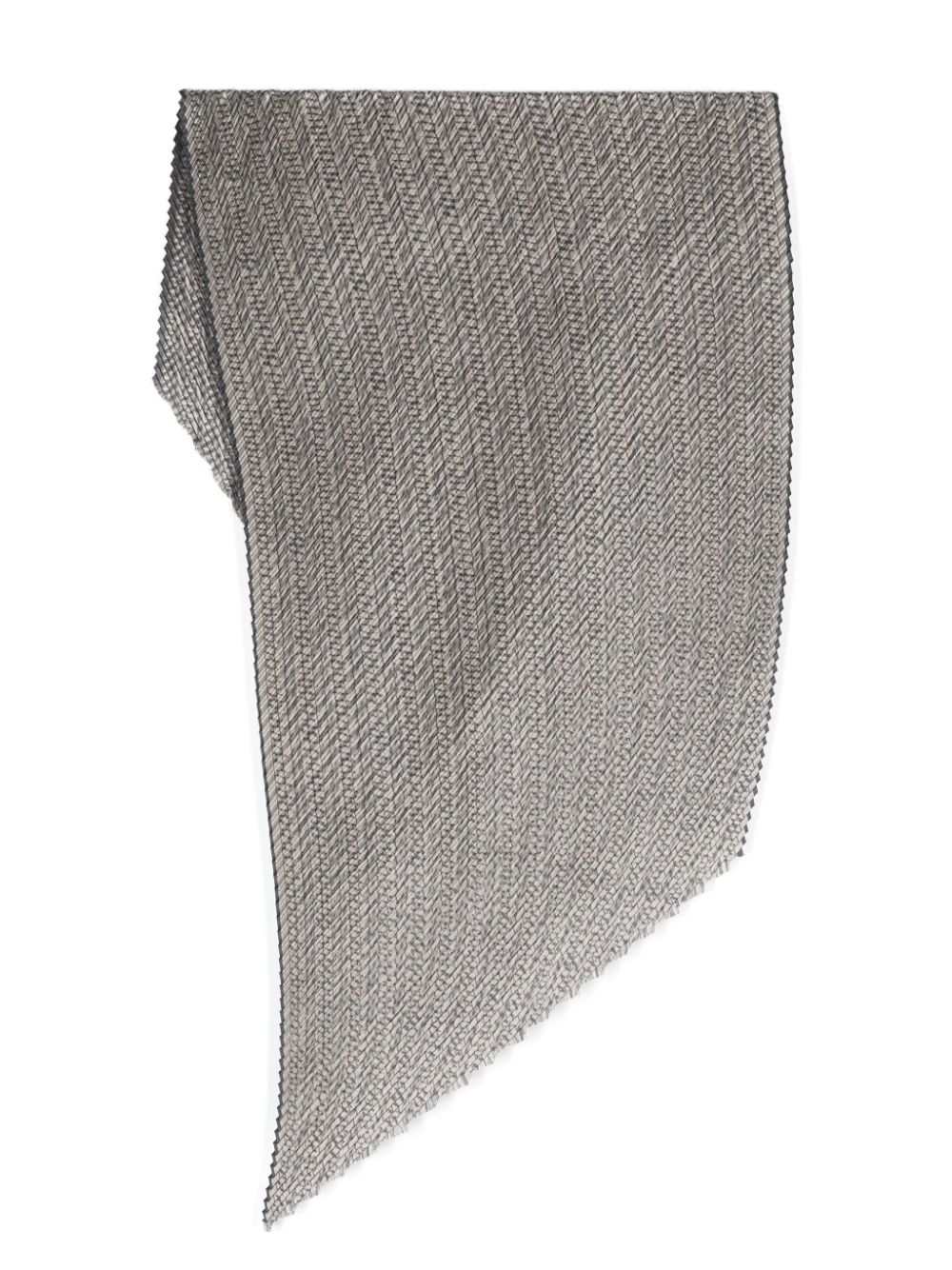 Giorgio Armani plissé asymmetric scarf - Neutrals von Giorgio Armani