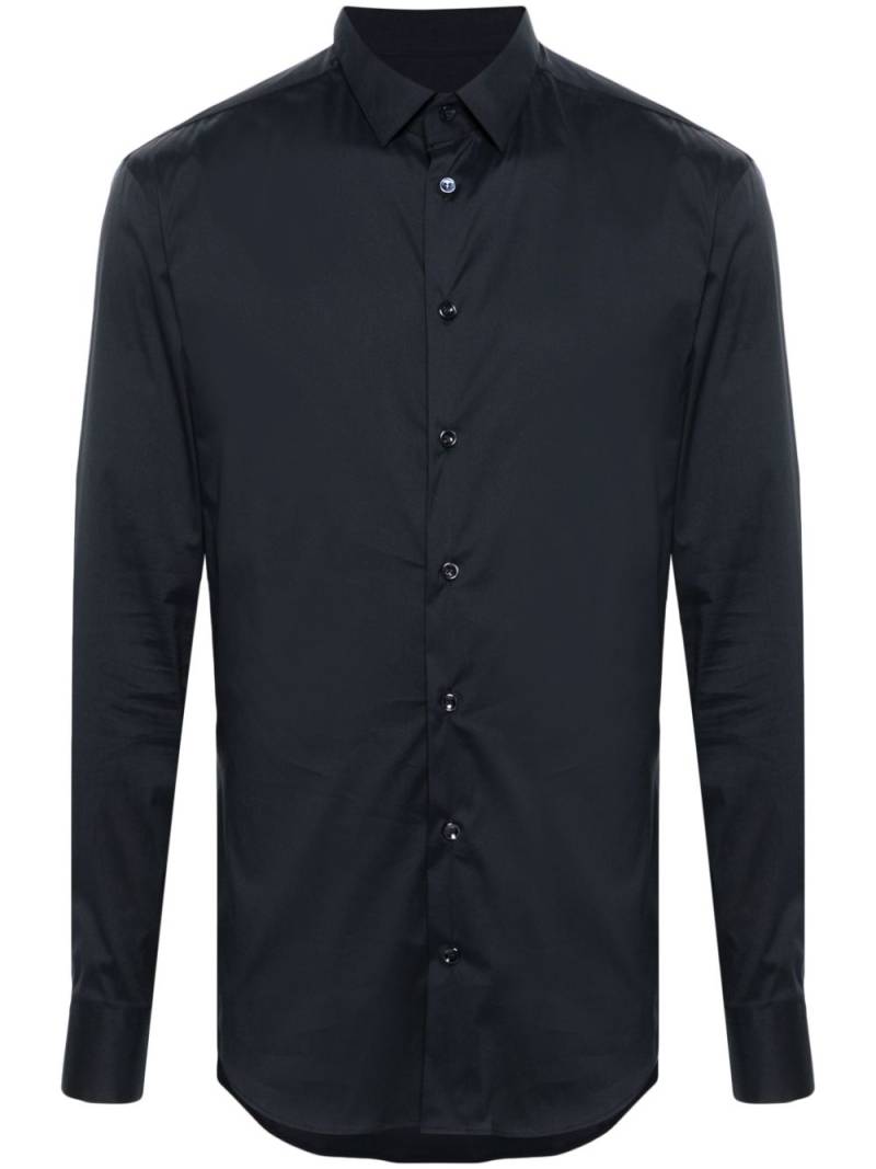 Giorgio Armani poplin shirt - Blue von Giorgio Armani