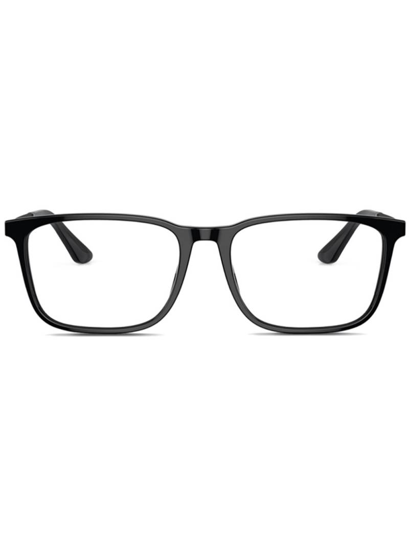 Giorgio Armani rectangle-frame glasses - Black von Giorgio Armani