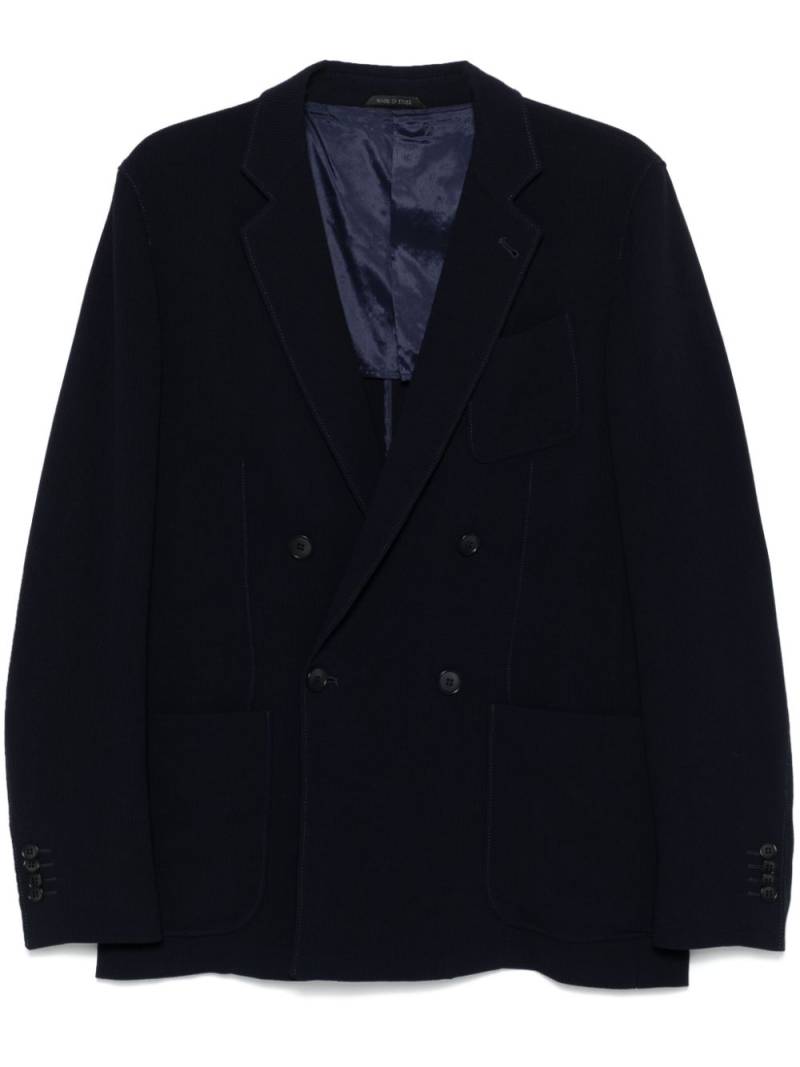 Giorgio Armani ribbed blazer - Blue von Giorgio Armani