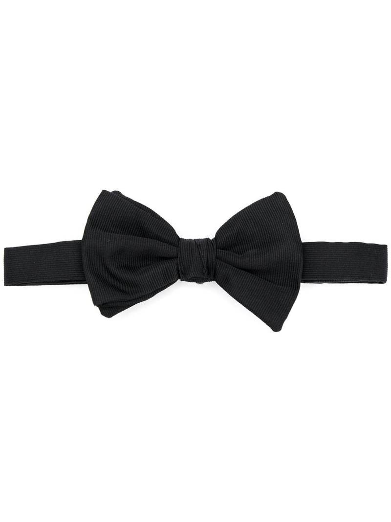 Giorgio Armani ribbed bow tie - Black von Giorgio Armani