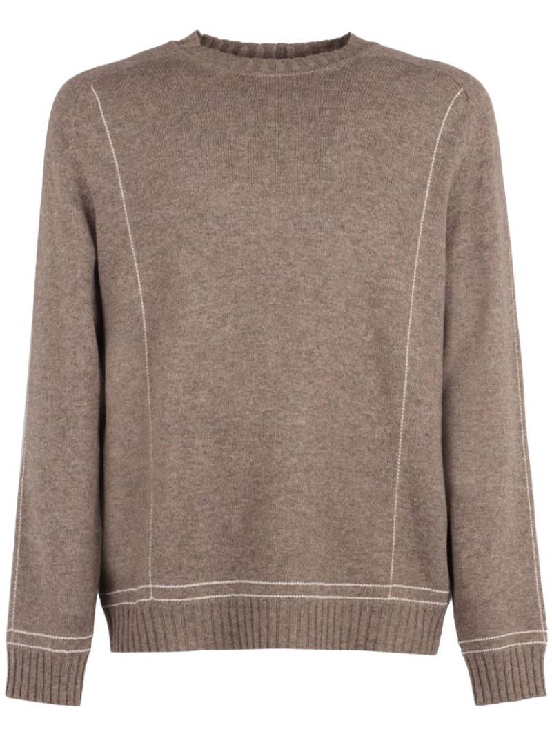 Giorgio Armani ribbed knit sweater - Neutrals von Giorgio Armani