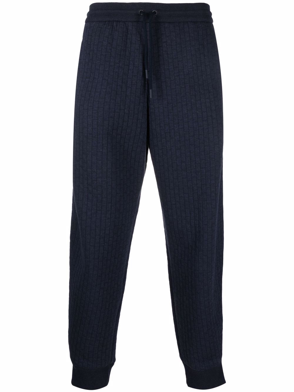 Giorgio Armani ribbed side-stripe trousers - Blue von Giorgio Armani