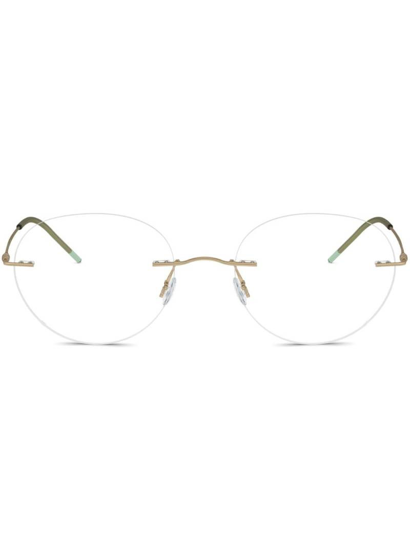 Giorgio Armani rimless round-frame glasses - Gold von Giorgio Armani