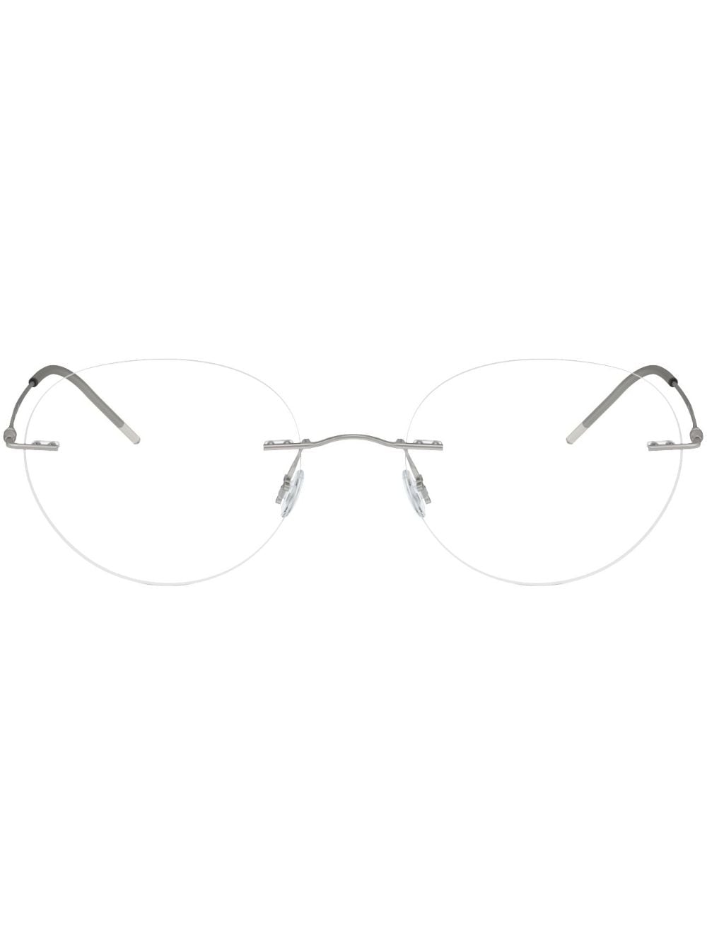 Giorgio Armani rimless round-frame glasses - Silver von Giorgio Armani