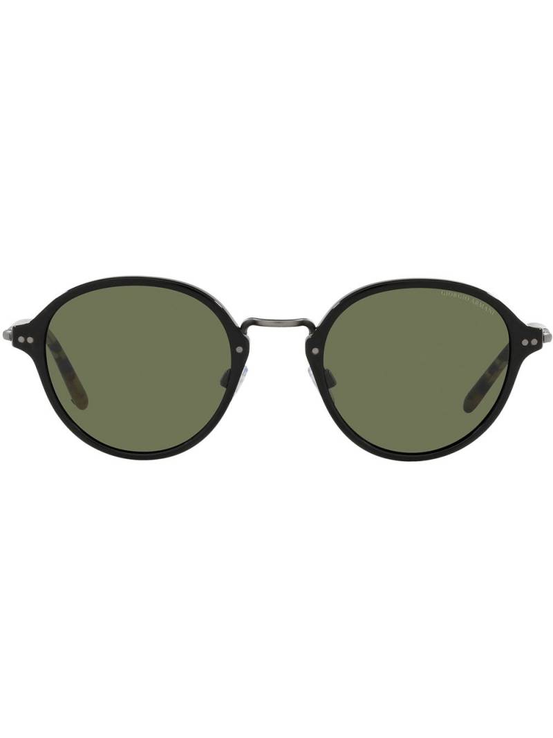 Giorgio Armani round frame sunglasses - Black von Giorgio Armani