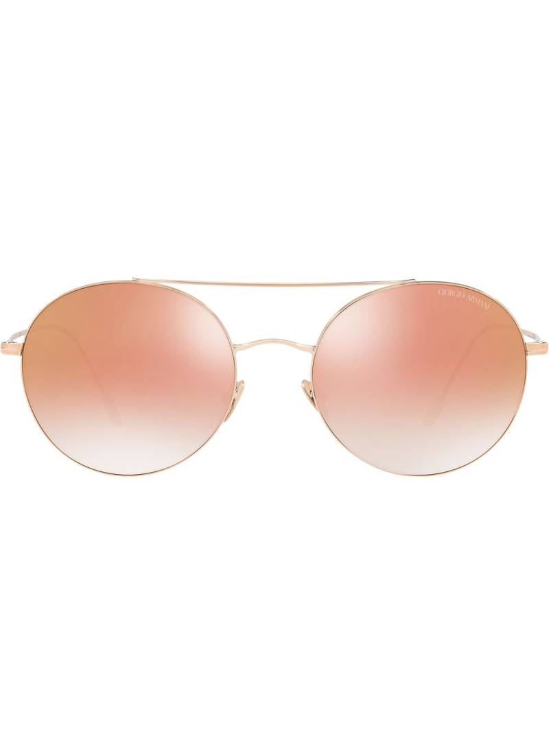 Giorgio Armani round frame sunglasses - Gold von Giorgio Armani