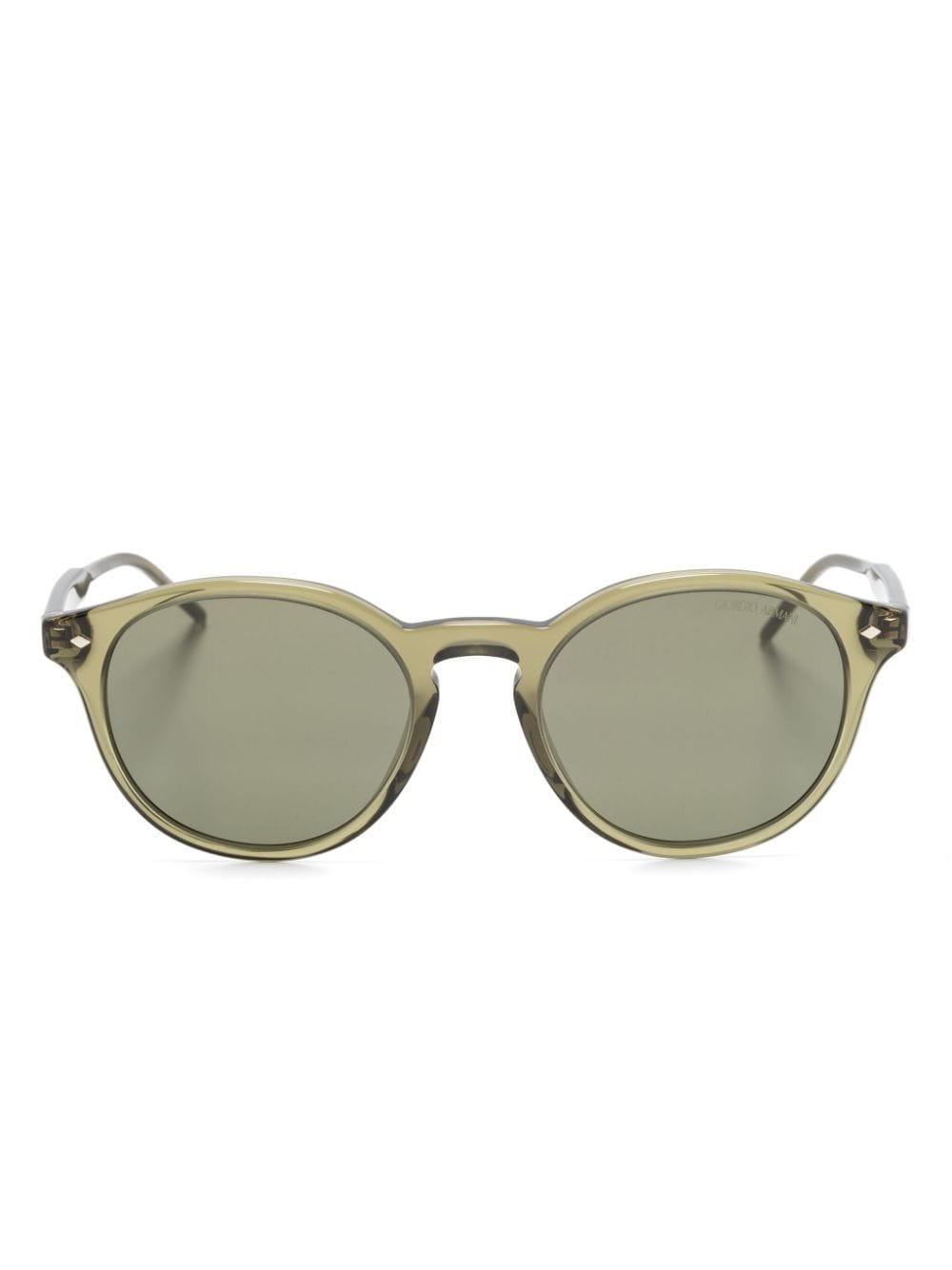 Giorgio Armani round-frame sunglasses - Green von Giorgio Armani