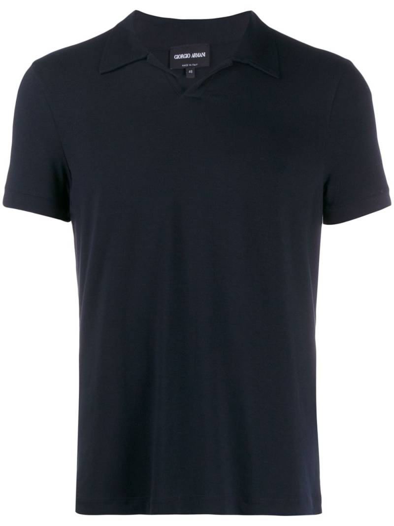 Giorgio Armani shortsleeved polo shirt - Blue von Giorgio Armani