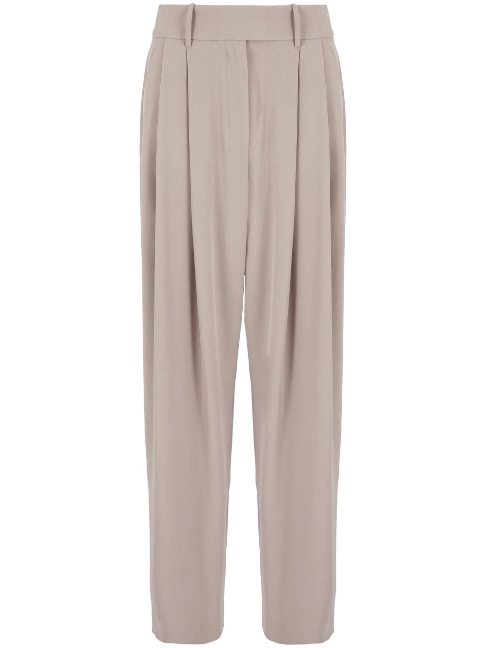 Giorgio Armani silk-georgette tailored trousers - Neutrals von Giorgio Armani