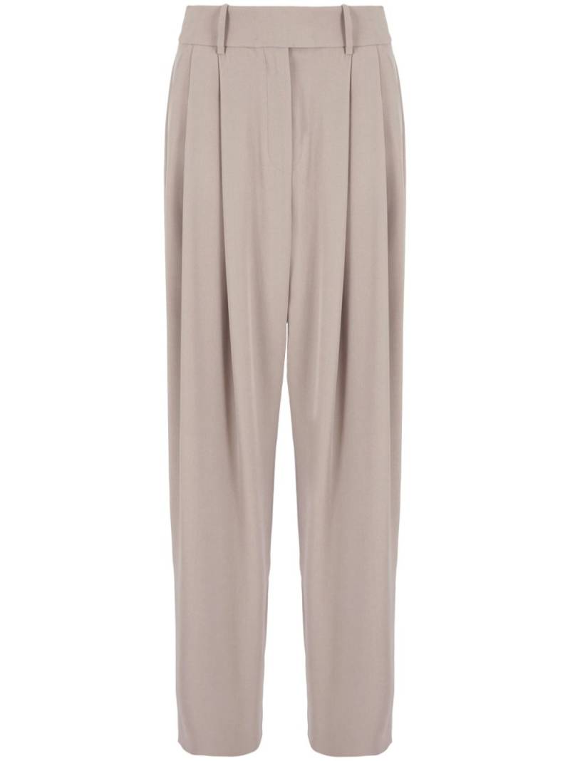 Giorgio Armani silk-georgette tailored trousers - Neutrals von Giorgio Armani