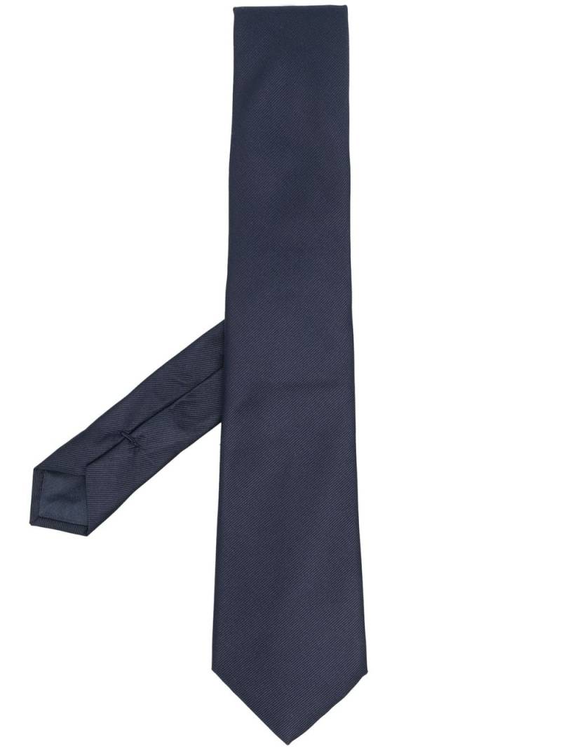 Giorgio Armani silk plain tie - Blue von Giorgio Armani