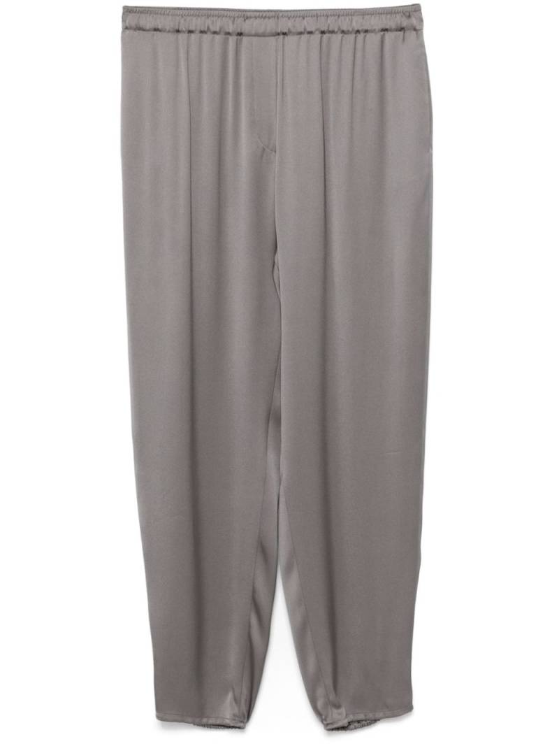 Giorgio Armani silk tapered trousers - Grey von Giorgio Armani