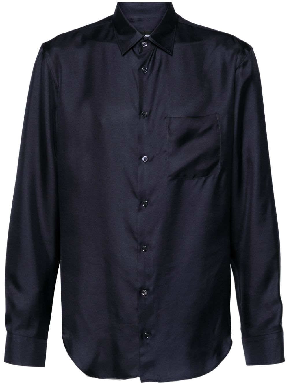 Giorgio Armani silk-twill shirt - Blue von Giorgio Armani