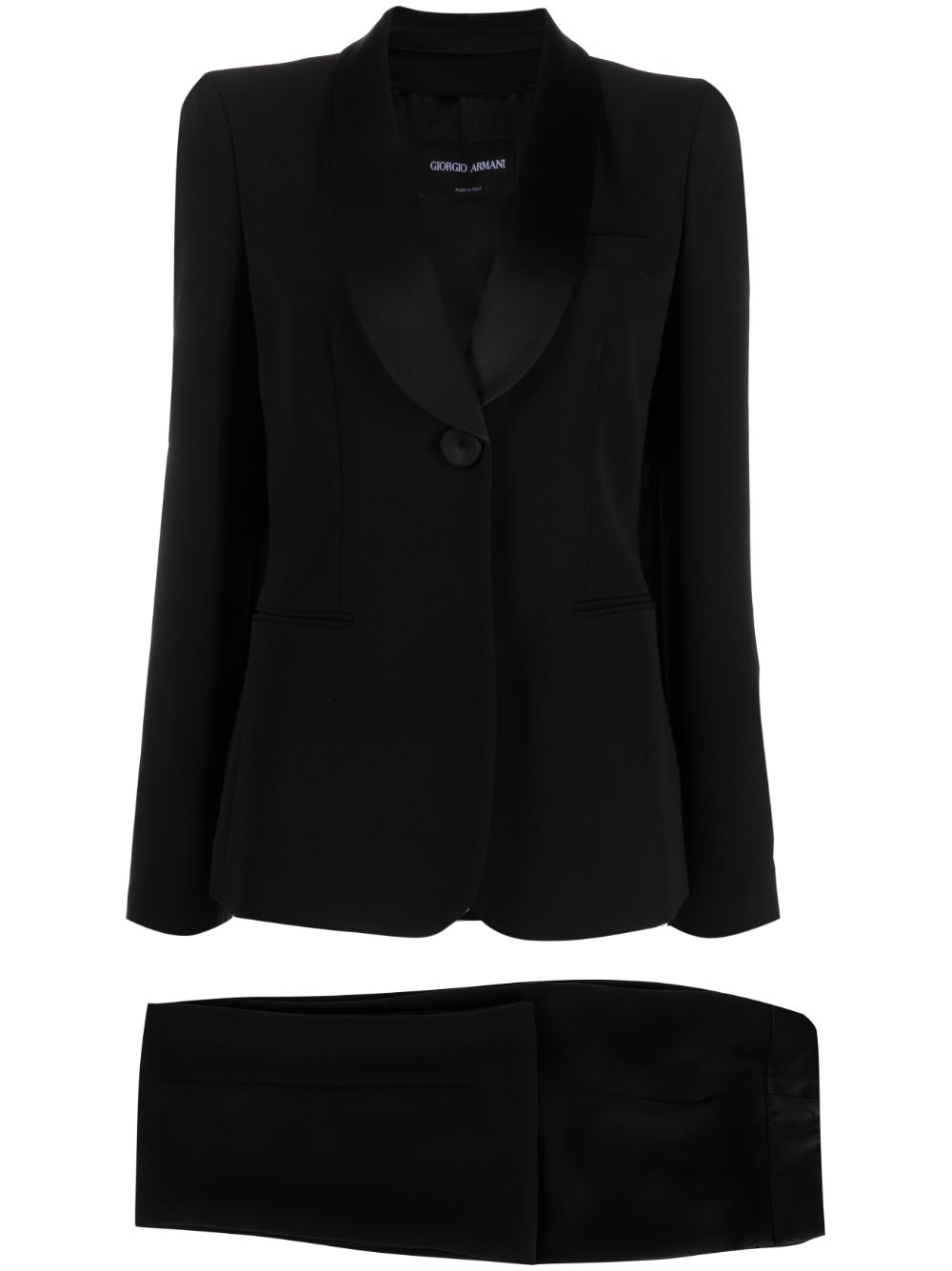 Giorgio Armani single-breasted trouser suit - Black von Giorgio Armani