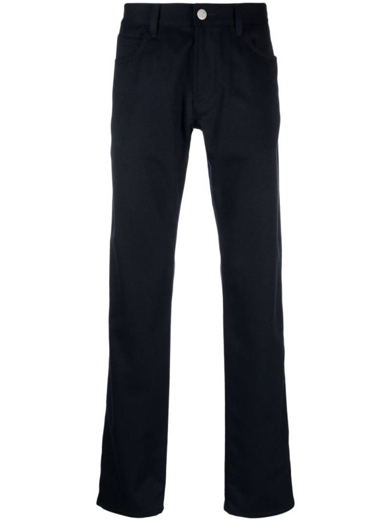 Giorgio Armani straight-leg cashmere trousers - Blue von Giorgio Armani